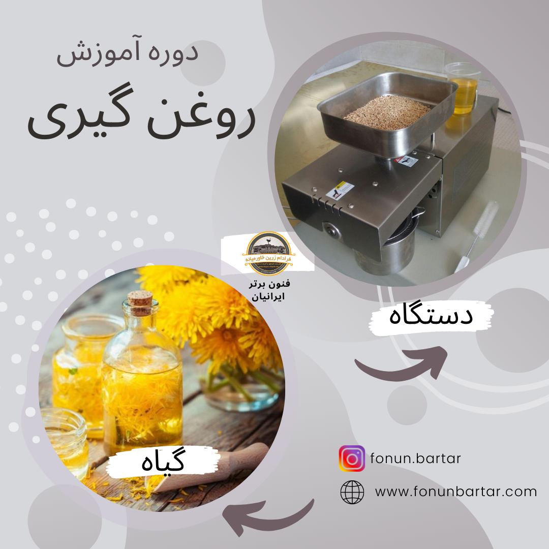 روغن گیری گیاهان دارویی - روغن گیری + Lubrication of medicinal plants - Lubrication